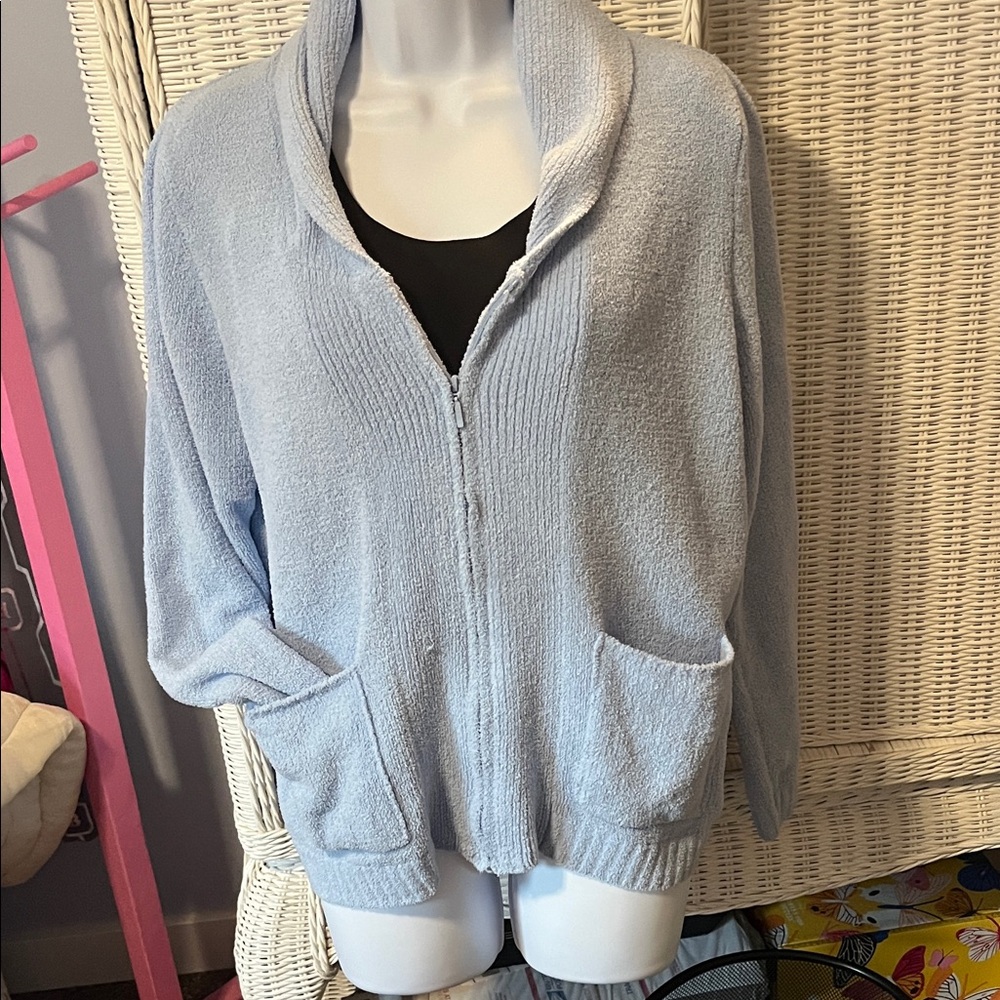 Kim Rogers Soft Blue Cardigan Sweater